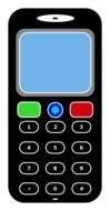 isolated old cell phone