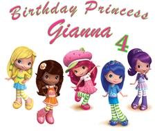 Colorful Birthday Princess Gianna 4 clipart