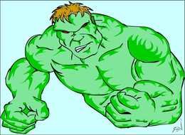 Incredible green Hulk drawing