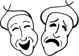 Comedy Tragedy Masks Clip Art N2