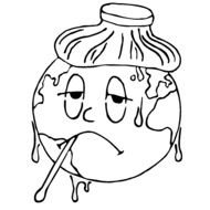 sad Earth Day Clip Art drawing