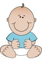 Cute cartoon baby clipart