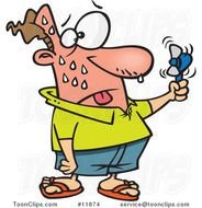 Sweaty Man Cartoon