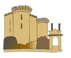 Medieval Castle Clip Art drawing