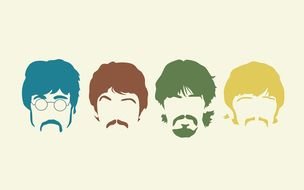 Beatles Silhouette drawing