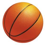 isolated basketball ball on the white background