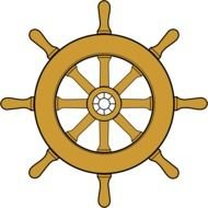 Ä°llustration of Ship Steering Wheel