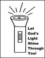 Let Your Light Shine Coloring Page drawing