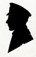 Silhouette of world war I Soldier