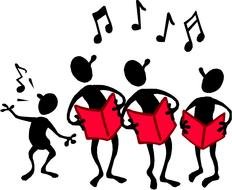 choir as a 3d figures
