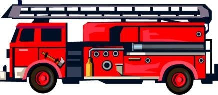 red Fire Truck car Clip Art drawing