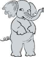 cute Baby Elephant Cartoon drawing