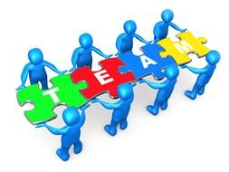 Team Work Clip Art drawing