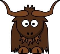 cartoon yak as picture for clipart