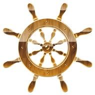 Wooden steering wheel clipart