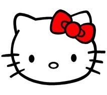 Hello Kitty face darwing