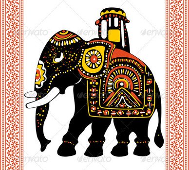 Indian Elephant Clip Art N3