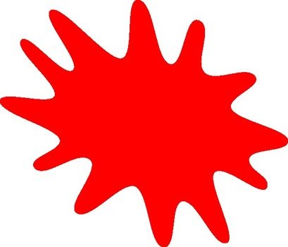 Red Paint Splatter Clip Art N11