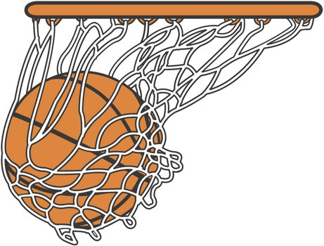 Basketball Going Through Net N2
