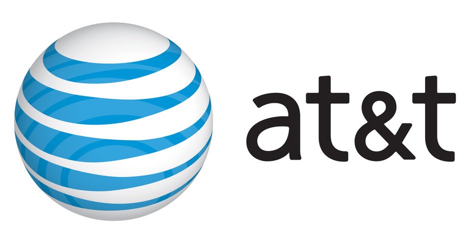AT amp T, Logo with white and blue sphere
