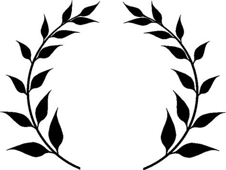 Black And White Wreath Clip Art N2