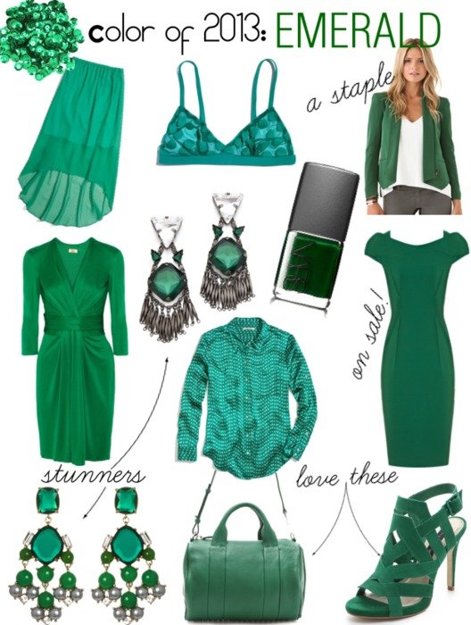 variety of feminine attributes of emerald color