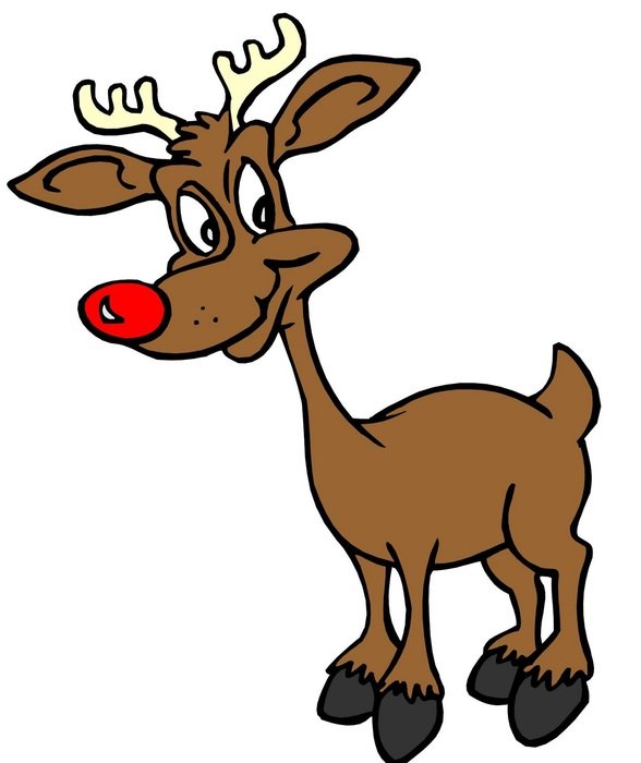 deer with red nose as a graphic image