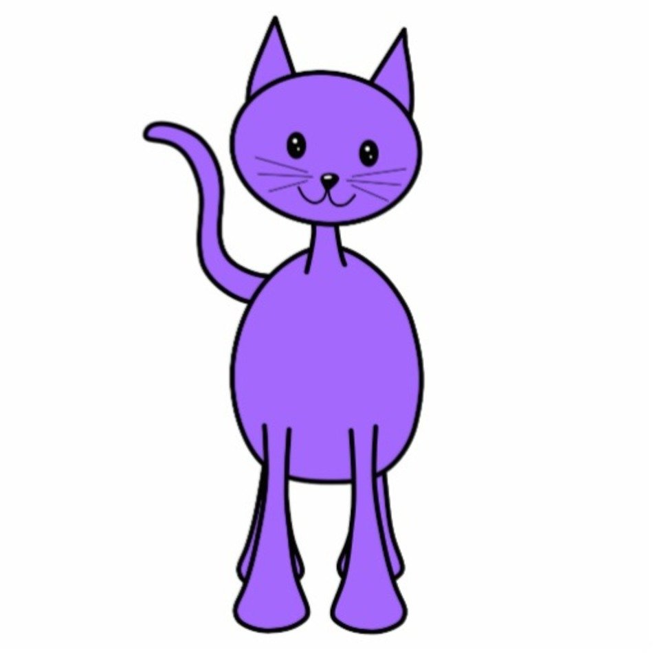 Cute Purple Cat