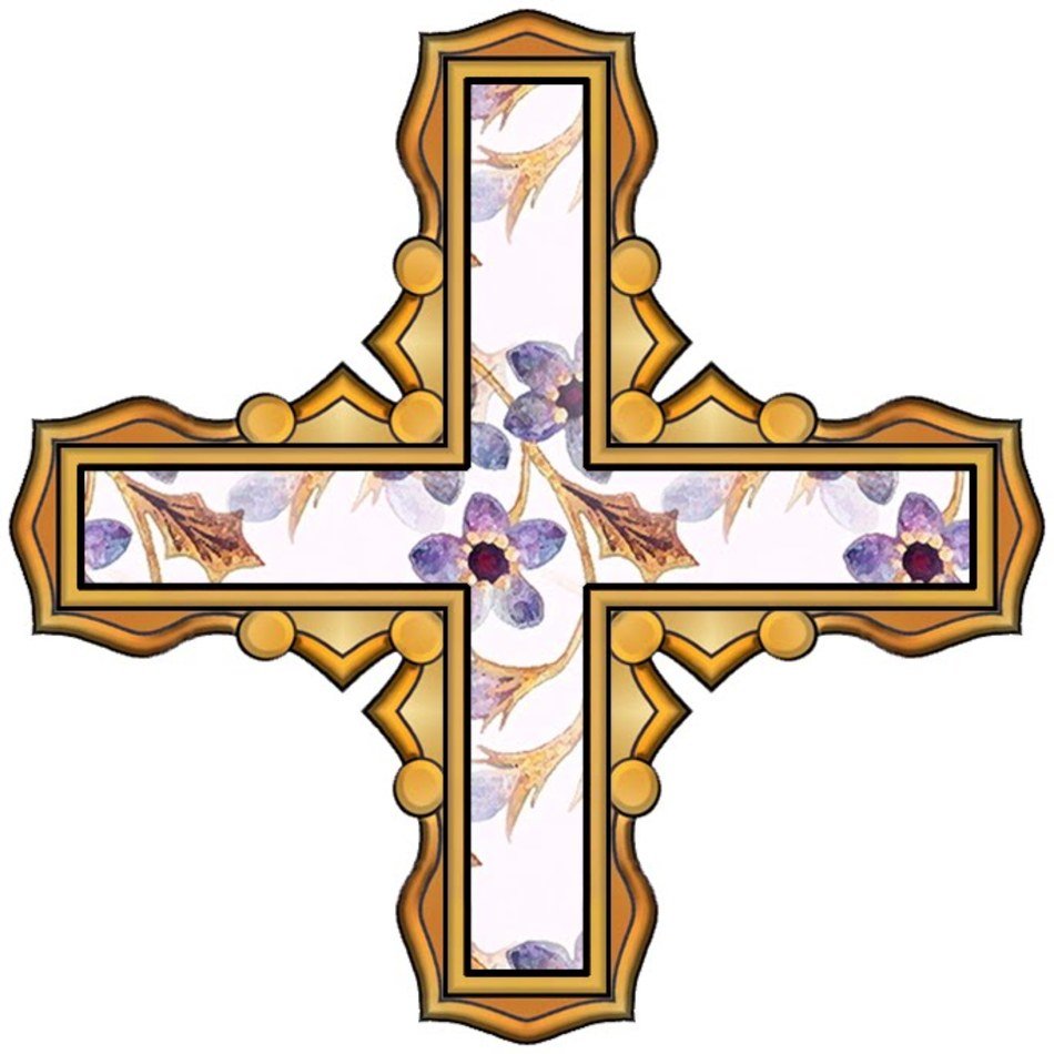Cross Prints From Set A05 Purple Wood Roses Free Crafty Clipart
