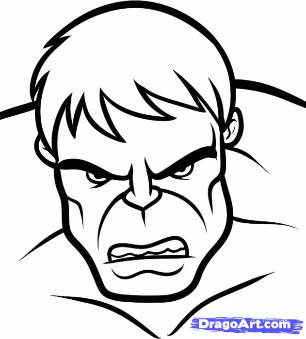 How To Draw Hulk Face
