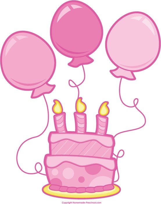 Pink Birthday Cake Clip Art N4