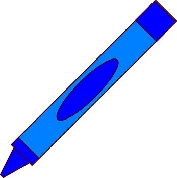 Blue Crayon Clip Art N4