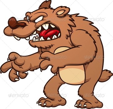 Angry Bear Cartoon