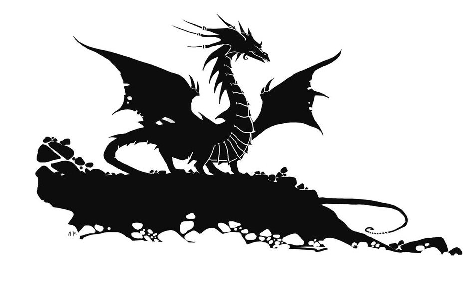 Dragon Silhouette drawing