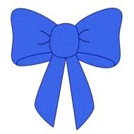Blue Ribbon Bow Clip Art