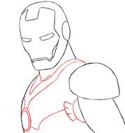 Iron Man Face Drawing N2