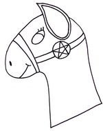 Stick Horse Head in bridle