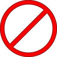 Do Not Enter Clip Art drawing