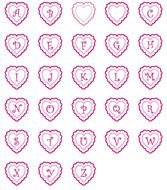 Heart With The Letters Of Alphabet