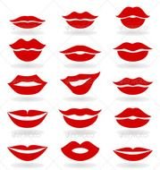Lips Clip Art Template