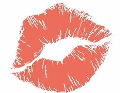 soft pink lip print