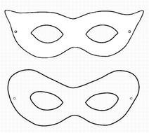 two masks as a graphic sketch