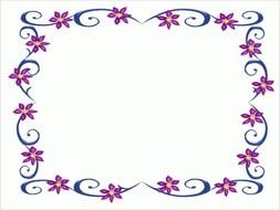 Purple Flower Border Clip Art Free N5
