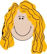 Long Hair Clip Art N6