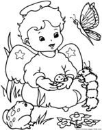 Christmas Angels Coloring Page N2