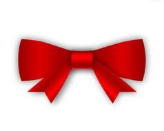 isolated red bow