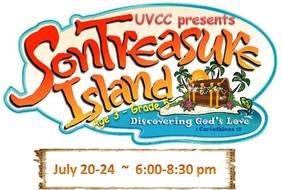 sontreasure island, banner of church event