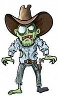 zombie in a cowboy costume