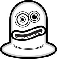 Cartoon Monster Clip Art Black And White