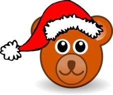 bear like santa claus as graphic